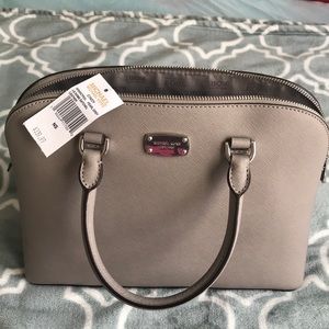 Brand new pearl grey dome satchel